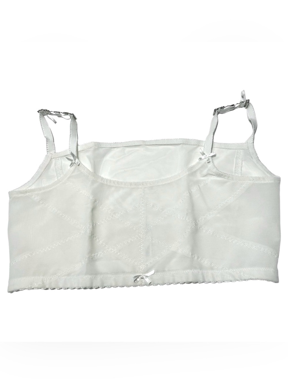 Vintage Underscore 5XL White Bra Cute Little Bows Scalloped Hem 5X Philippines